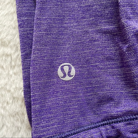 Lululemon rest less tank top with built in shelf bra berry purple striped sz 4 - Picture 9 of 15